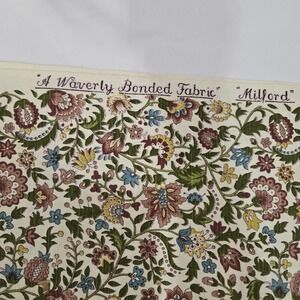 Vintage 1950s Waverly Milford Bonded Floral Fabric 48x80" 2.22 Yards